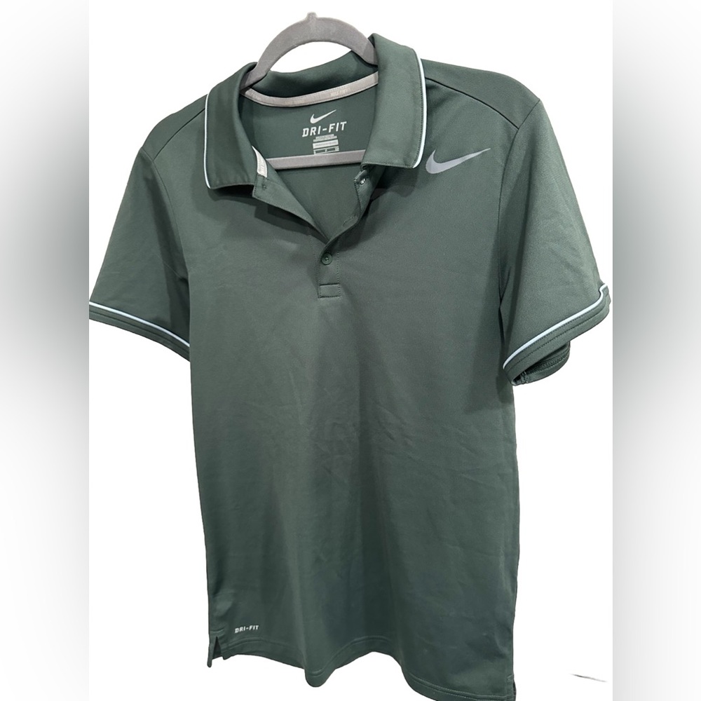 Men’s NIKE Dri Fit Stretch Golf Performance Collared Polo Shirt in Green SMALL